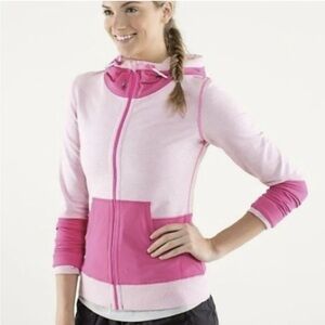 Lululemon Voyage Raspberry Light Pink Gym‎ Workout Sweater Jacket XS/2
